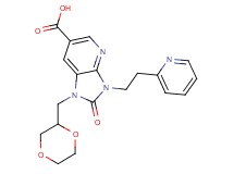 1-(1,4-dioxan-2-ylmethyl)-2-oxo-3-(2-pyridin-2-ylethyl)-2,3-dihydro-1H-imidazo[4,5-b]pyridine-6-carboxylic acid