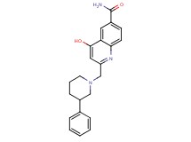4-hydroxy-2-[(3-phenylpiperidin-1-yl)methyl]quinoline-6-carboxamide