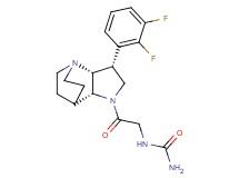 N-{2-[(2R*,3R*,6R*)-3-(2,3-difluorophenyl)-1,5-diazatricyclo[5.2.2.0~2,6~]undec-5-yl]-2-oxoethyl}urea