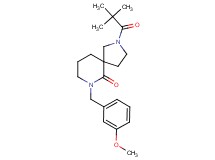 2-(2,2-dimethylpropanoyl)-7-(3-methoxybenzyl)-2,7-diazaspiro[4.5]decan-6-one