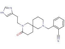 2-({8-[2-(1H-imidazol-4-yl)ethyl]-9-oxo-2,8-diazaspiro[5.5]undec-2-yl}methyl)benzonitrile