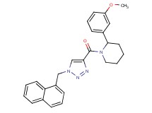 2-(3-methoxyphenyl)-1-{[1-(1-naphthylmethyl)-1H-1,2,3-triazol-4-yl]carbonyl}piperidine