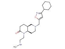 (4aS*,8aR*)-6-[(3-cyclohexylisoxazol-5-yl)methyl]-1-[2-(methylamino)ethyl]octahydro-1,6-naphthyridin-2(1H)-one