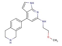 N-(2-methoxyethyl)-4-(1,2,3,4-tetrahydroisoquinolin-7-yl)-1H-pyrrolo[2,3-b]pyridin-6-amine