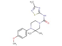 4-(4-methoxyphenyl)-3,3-dimethyl-N-(3-methyl-1,2,4-thiadiazol-5-yl)piperazine-1-carboxamide