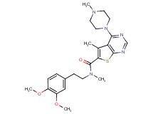 N-[2-(3,4-dimethoxyphenyl)ethyl]-N,5-dimethyl-4-(4-methyl-1-piperazinyl)thieno[2,3-d]pyrimidine-6-carboxamide
