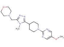 4-({5-[1-(5-methoxypyrimidin-2-yl)piperidin-4-yl]-4-methyl-4H-1,2,4-triazol-3-yl}methyl)morpholine