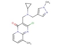 2-chloro-3-({cyclopropyl[(1-methyl-1H-pyrazol-4-yl)methyl]amino}methyl)-9-methyl-4H-pyrido[1,2-a]pyrimidin-4-one