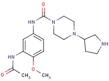 N-[3-(acetylamino)-4-methoxyphenyl]-4-pyrrolidin-3-ylpiperazine-1-carboxamide