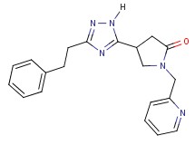 4-[3-(2-phenylethyl)-1H-1,2,4-triazol-5-yl]-1-(pyridin-2-ylmethyl)pyrrolidin-2-one