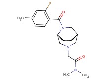2-[(1S*,5R*)-6-(2-fluoro-4-methylbenzoyl)-3,6-diazabicyclo[3.2.2]non-3-yl]-N,N-dimethylacetamide