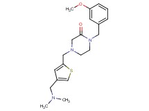 4-({4-[(dimethylamino)methyl]-2-thienyl}methyl)-1-(3-methoxybenzyl)-2-piperazinone