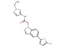2-[5-(5-chloro-2-thienyl)-1H-indazol-1-yl]-N-(2-ethyl-2H-1,2,3-triazol-4-yl)acetamide