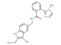 N-[(2-ethyl-3-methyl-1H-indol-5-yl)methyl]-2-(1-methyl-1H-imidazol-2-yl)benzamide