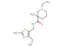 1-ethyl-N-[(4-ethyl-2-methyl-1,3-thiazol-5-yl)methyl]-3-methyl-3-piperidinecarboxamide