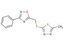 5-{[(5-methyl-1,3,4-thiadiazol-2-yl)thio]methyl}-3-phenyl-1,2,4-oxadiazole