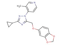 4-{5-[(1,3-benzodioxol-5-yloxy)methyl]-3-cyclopropyl-1H-1,2,4-triazol-1-yl}-3-methylpyridine