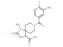 8-(4-fluoro-3-methylbenzoyl)-1-methyl-2-oxo-1,8-diazaspiro[4.5]decane-4-carboxylic acid