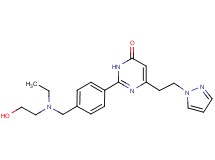 2-(4-{[ethyl(2-hydroxyethyl)amino]methyl}phenyl)-6-[2-(1H-pyrazol-1-yl)ethyl]pyrimidin-4(3H)-one