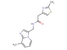 N-[(8-methylimidazo[1,2-a]pyridin-3-yl)methyl]-2-(2-methyl-1,3-thiazol-4-yl)acetamide