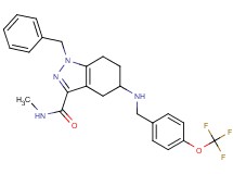 1-benzyl-N-methyl-5-{[4-(trifluoromethoxy)benzyl]amino}-4,5,6,7-tetrahydro-1H-indazole-3-carboxamide