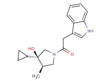 (3R*,4R*)-3-cyclopropyl-1-(1H-indol-3-ylacetyl)-4-methylpyrrolidin-3-ol