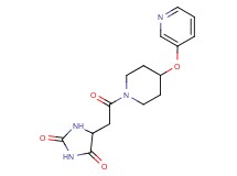5-{2-oxo-2-[4-(pyridin-3-yloxy)piperidin-1-yl]ethyl}imidazolidine-2,4-dione