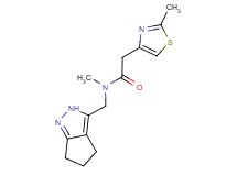 N-methyl-2-(2-methyl-1,3-thiazol-4-yl)-N-(2,4,5,6-tetrahydrocyclopenta[c]pyrazol-3-ylmethyl)acetamide