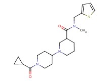 1'-(cyclopropylcarbonyl)-N-methyl-N-(2-thienylmethyl)-1,4'-bipiperidine-3-carboxamide