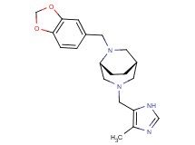 (1S*,5R*)-6-(1,3-benzodioxol-5-ylmethyl)-3-[(4-methyl-1H-imidazol-5-yl)methyl]-3,6-diazabicyclo[3.2.2]nonane