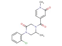 1-(2-chlorophenyl)-5-methyl-4-[(1-methyl-2-oxo-1,2-dihydro-4-pyridinyl)carbonyl]-2-piperazinone