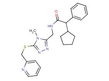 2-cyclopentyl-N-({4-methyl-5-[(2-pyridinylmethyl)thio]-4H-1,2,4-triazol-3-yl}methyl)-2-phenylacetamide