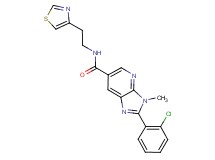 2-(2-chlorophenyl)-3-methyl-N-[2-(1,3-thiazol-4-yl)ethyl]-3H-imidazo[4,5-b]pyridine-6-carboxamide