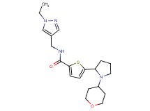 N-[(1-ethyl-1H-pyrazol-4-yl)methyl]-5-[1-(tetrahydro-2H-pyran-4-yl)-2-pyrrolidinyl]-2-thiophenecarboxamide