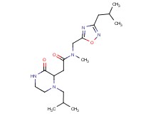 N-[(3-isobutyl-1,2,4-oxadiazol-5-yl)methyl]-2-(1-isobutyl-3-oxo-2-piperazinyl)-N-methylacetamide