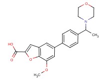 7-methoxy-5-[4-(1-morpholin-4-ylethyl)phenyl]-1-benzofuran-2-carboxylic acid