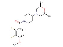 (2R*,6S*)-4-[1-(2,3-difluoro-4-methoxybenzoyl)-4-piperidinyl]-2,6-dimethylmorpholine