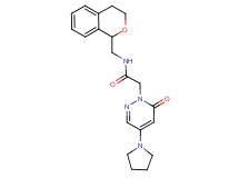 N-(3,4-dihydro-1H-isochromen-1-ylmethyl)-2-[6-oxo-4-(1-pyrrolidinyl)-1(6H)-pyridazinyl]acetamide
