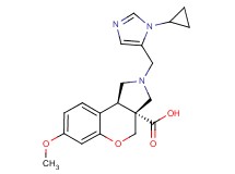 (3aR*,9bR*)-2-[(1-cyclopropyl-1H-imidazol-5-yl)methyl]-7-methoxy-1,2,3,9b-tetrahydrochromeno[3,4-c]pyrrole-3a(4H)-carboxylic acid