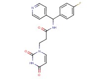 3-(2,4-dioxo-3,4-dihydropyrimidin-1(2H)-yl)-N-[(4-fluorophenyl)(pyridin-4-yl)methyl]propanamide