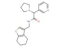 2-(3-pyridinyl)-2-(1-pyrrolidinyl)-N-(4,5,6,7-tetrahydro-1-benzothien-3-ylmethyl)acetamide