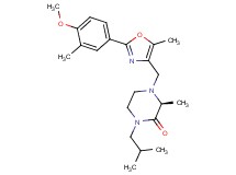 (3S)-1-isobutyl-4-{[2-(4-methoxy-3-methylphenyl)-5-methyl-1,3-oxazol-4-yl]methyl}-3-methyl-2-piperazinone