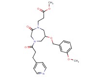 methyl 3-{6-[(3-methoxybenzyl)oxy]-2-oxo-4-[3-(4-pyridinyl)propanoyl]-1,4-diazepan-1-yl}propanoate