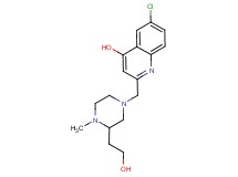6-chloro-2-{[3-(2-hydroxyethyl)-4-methyl-1-piperazinyl]methyl}-4-quinolinol