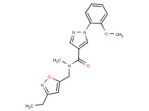 N-[(3-ethyl-5-isoxazolyl)methyl]-1-(2-methoxyphenyl)-N-methyl-1H-pyrazole-4-carboxamide