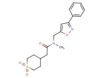 2-(1,1-dioxidotetrahydro-2H-thiopyran-4-yl)-N-methyl-N-[(3-phenyl-5-isoxazolyl)methyl]acetamide