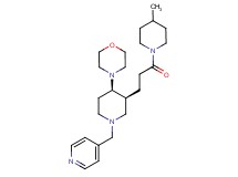 4-[(3S*,4R*)-3-[3-(4-methyl-1-piperidinyl)-3-oxopropyl]-1-(4-pyridinylmethyl)-4-piperidinyl]morpholine