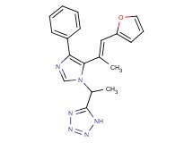 5-(1-{5-[(E)-2-(2-furyl)-1-methylvinyl]-4-phenyl-1H-imidazol-1-yl}ethyl)-1H-tetrazole