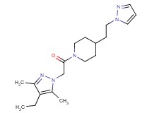 1-[(4-ethyl-3,5-dimethyl-1H-pyrazol-1-yl)acetyl]-4-[2-(1H-pyrazol-1-yl)ethyl]piperidine