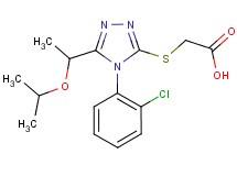 {[4-(2-chlorophenyl)-5-(1-isopropoxyethyl)-4H-1,2,4-triazol-3-yl]thio}acetic acid